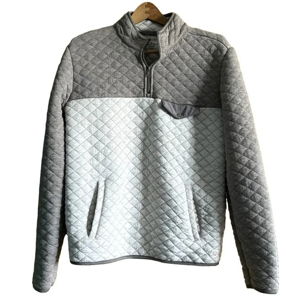 Marine Layer Oatmeal Colorblock Heavyweight Corbet Pullover Size Medium